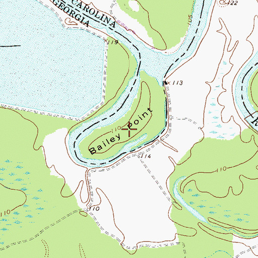 Topographic Map of Bailey Point, SC