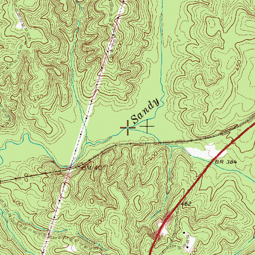 Topographic Map of Bear Branch, SC