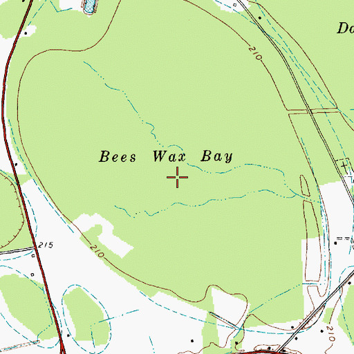 Topographic Map of Bees Wax Bay, SC