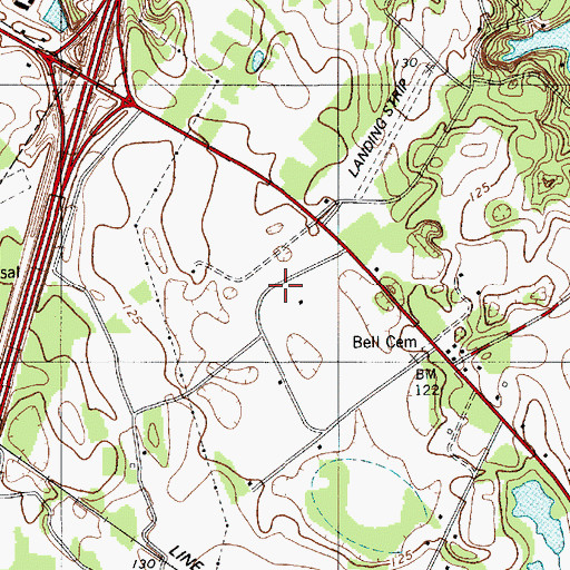 Topographic Map of Bell Cemetery, SC