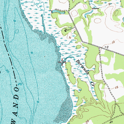 Topographic Map of Bermuda Creek, SC