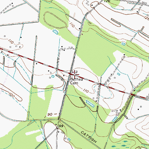 Topographic Map of Bethea Cemetery, SC