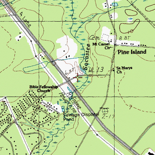 Topographic Map of Big Swamp School, SC