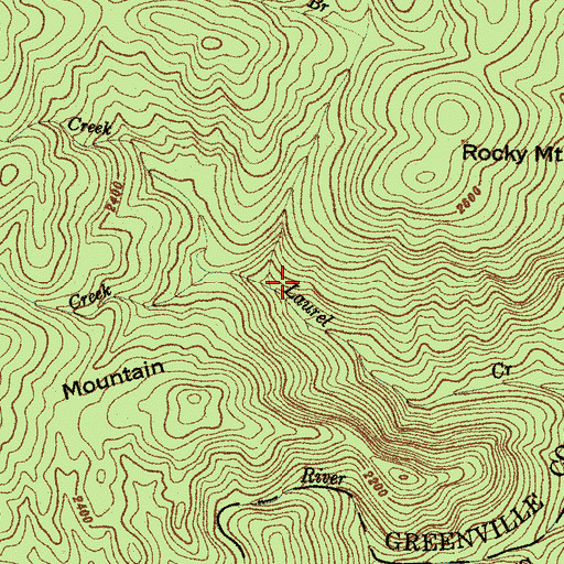 Topographic Map of Bigspring Creek, SC