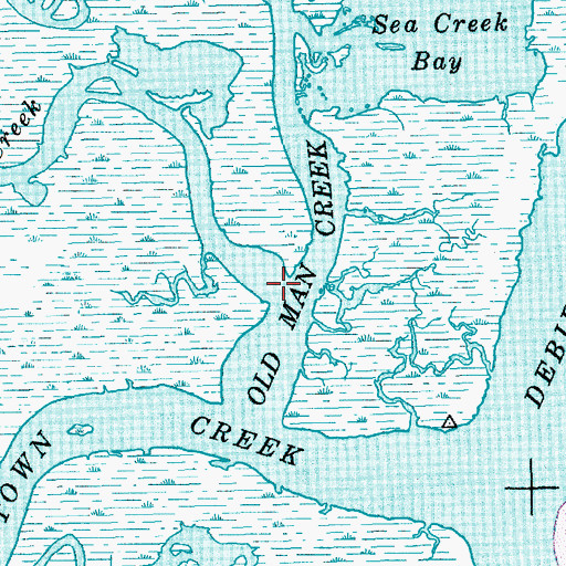 Topographic Map of Bly Creek, SC