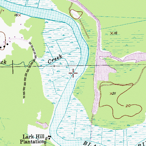 Topographic Map of Boheck Creek, SC