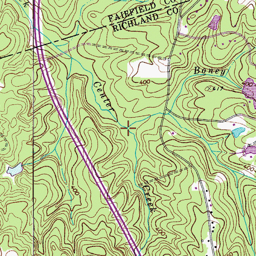 Topographic Map of Boney Creek, SC