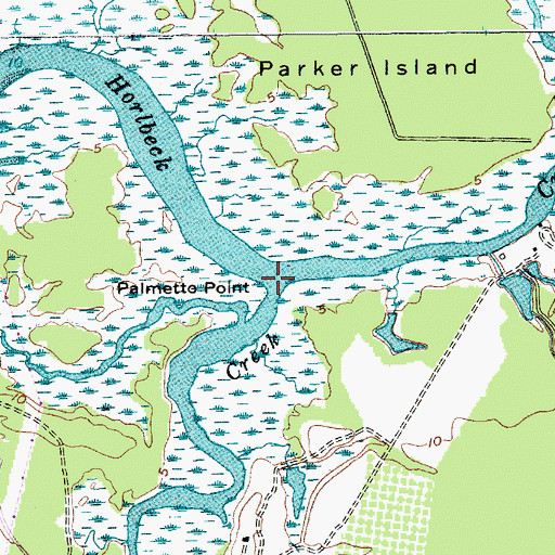 Topographic Map of Boone Hall Creek, SC