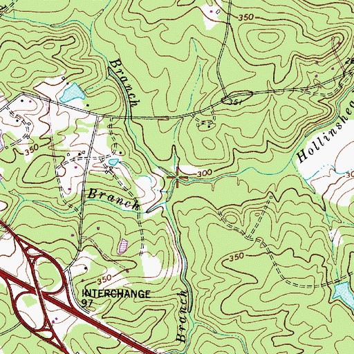 Topographic Map of Boyd Branch, SC