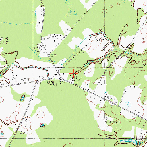 Topographic Map of Brown School, SC