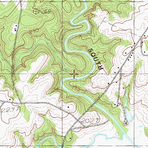 Topographic Map of Brushy Creek, SC
