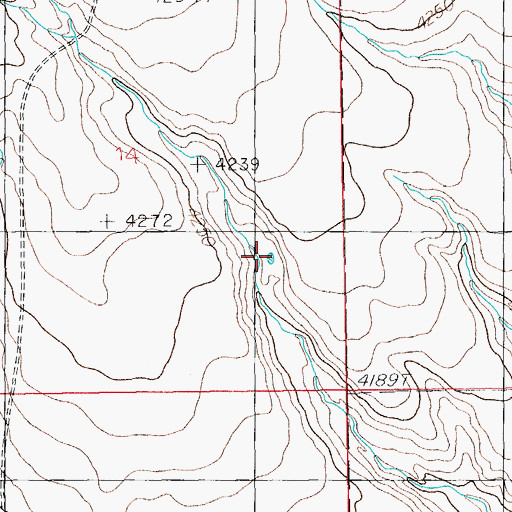 Topographic Map of Teaque Tank, AZ