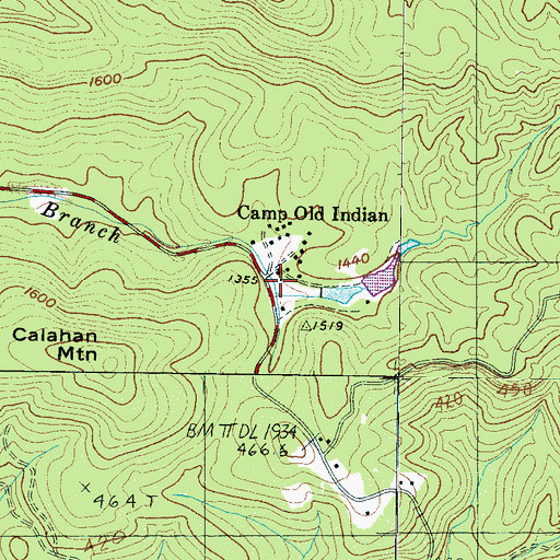 Topographic Map of Camp Old Indian, SC