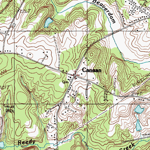 Topographic Map of Canaan, SC