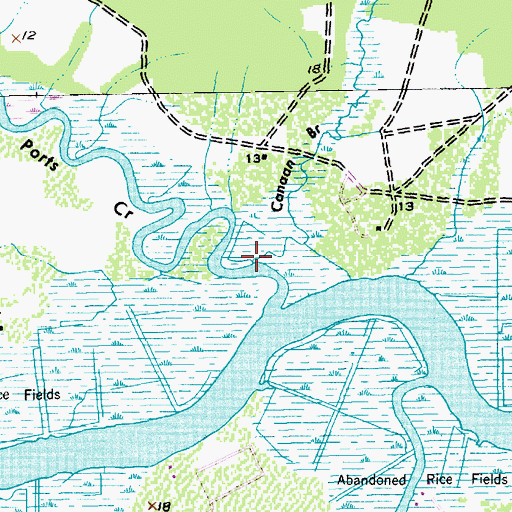 Topographic Map of Canaan Branch, SC