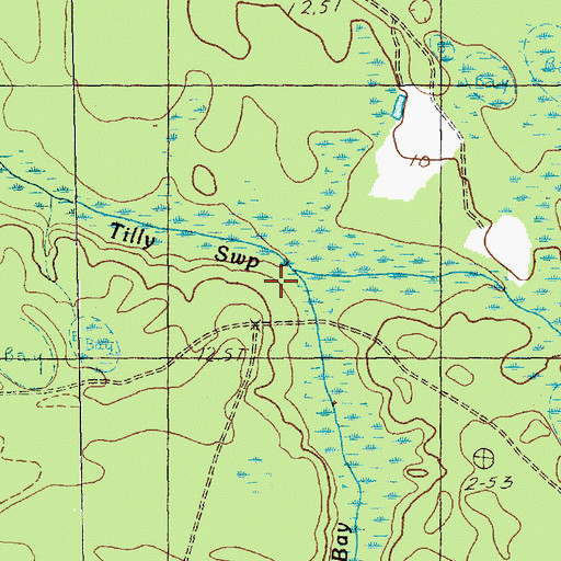 Topographic Map of Cane Bay, SC