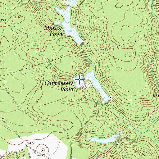 Topographic Map of Carpenters Pond, SC
