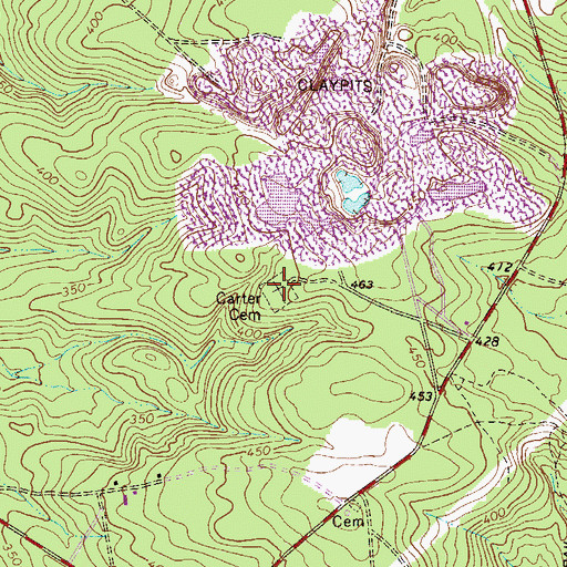 Topographic Map of Carter Cemetery, SC