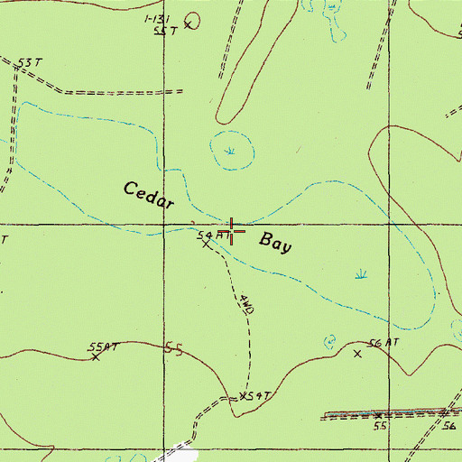 Topographic Map of Cedar Bay, SC