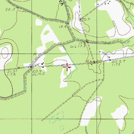 Topographic Map of Cedar Branch School, SC