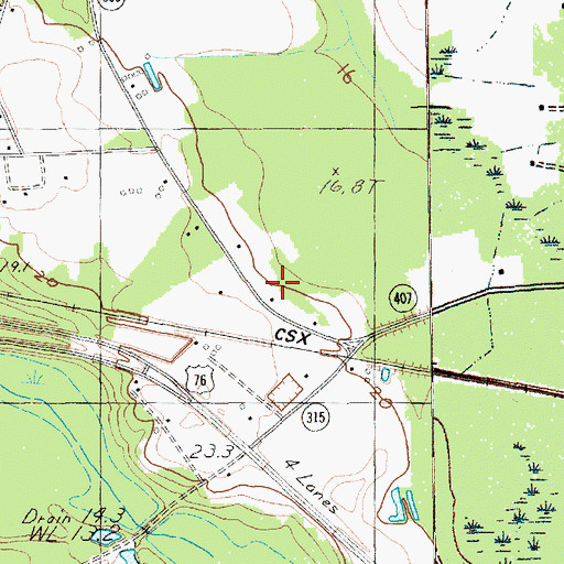 Topographic Map of Cedar Grove School (historical), SC