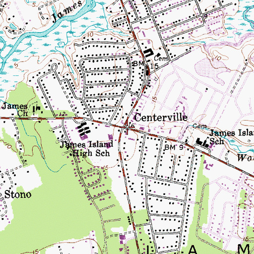 Topographic Map of Centerville, SC