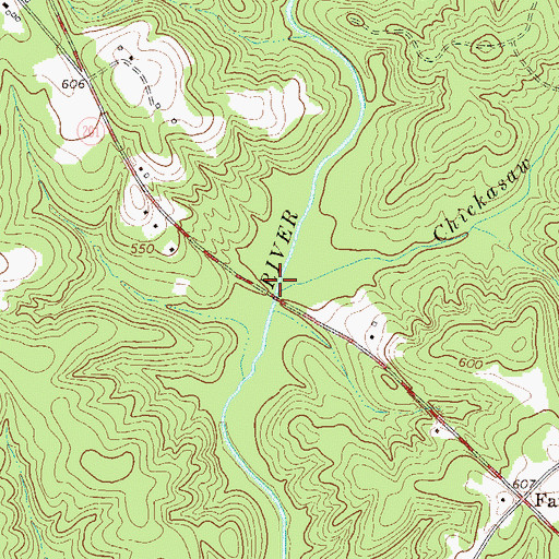 Topographic Map of Chickasaw Creek, SC
