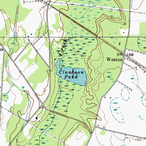 Topographic Map of Clarkson Pond, SC