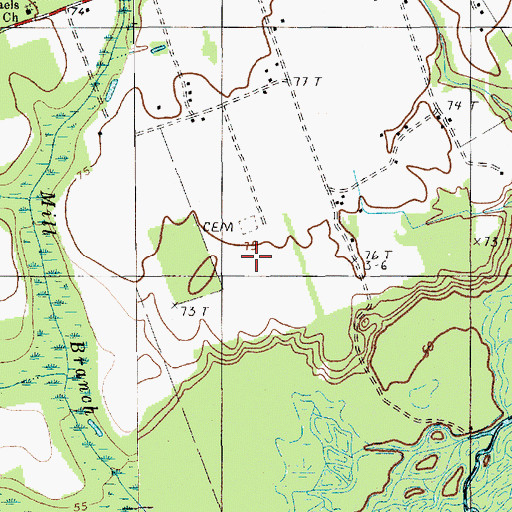 Topographic Map of Conyer Lake Island, SC
