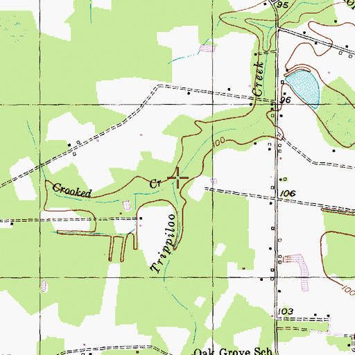 Topographic Map of Crooked Creek, SC