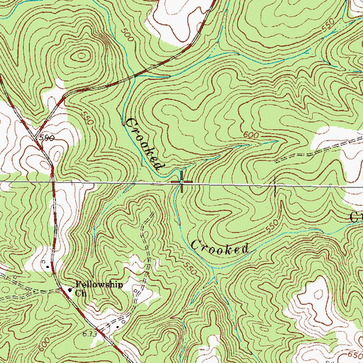 Topographic Map of Crooked Creek, SC