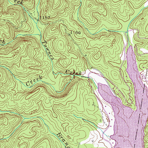 Topographic Map of Crossland Creek, SC