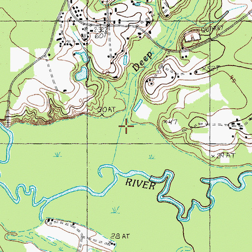Topographic Map of Deep Creek, SC