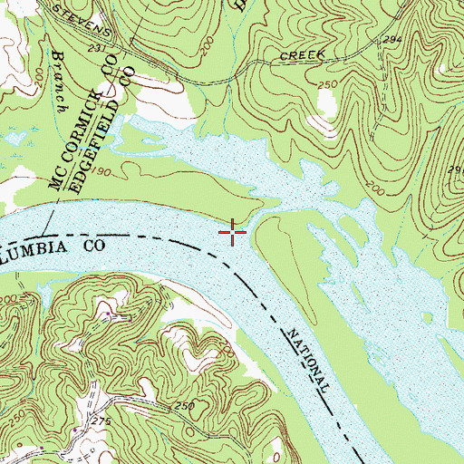 Topographic Map of Deep Step Branch, SC
