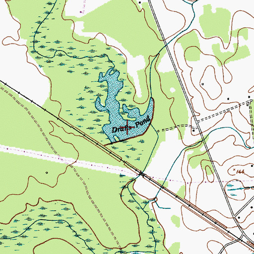 Topographic Map of Drafts Pond, SC