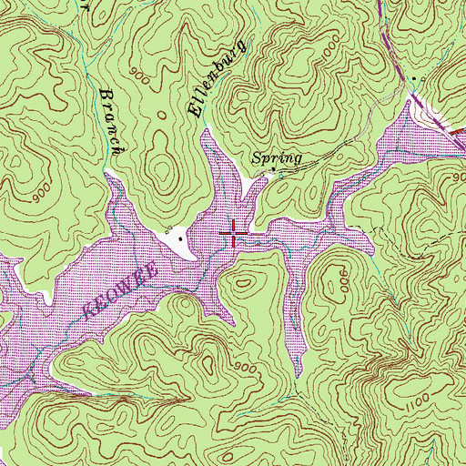 Topographic Map of Ellenburg Branch, SC