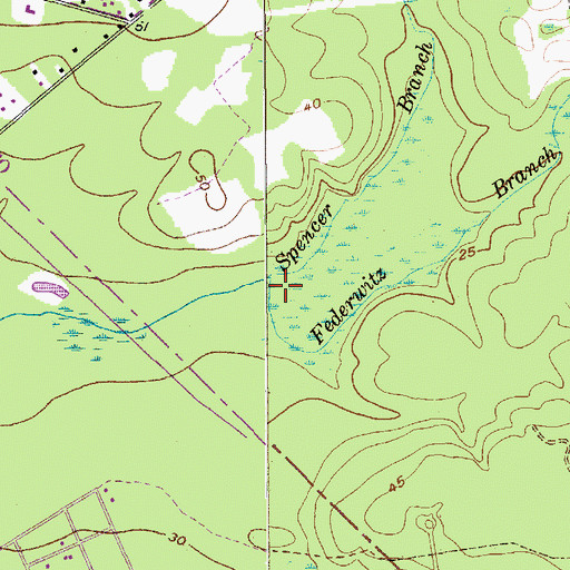 Topographic Map of Federwitz Branch, SC