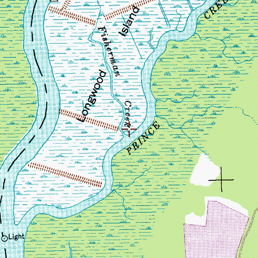 Topographic Map of Fisherman Creek, SC