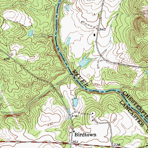 Topographic Map of Flat Creek, SC