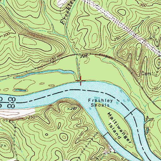 Topographic Map of Freshley Branch, SC