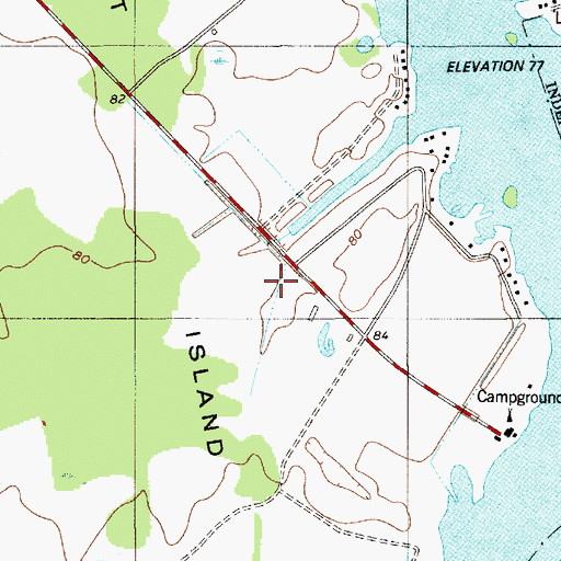 Topographic Map of Goat Island, SC
