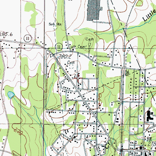 Topographic Map of Grace Chapel, SC