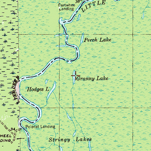 Topographic Map of Granny Lake, SC