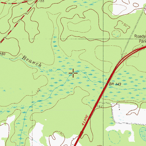 Topographic Map of Grapevine Branch, SC