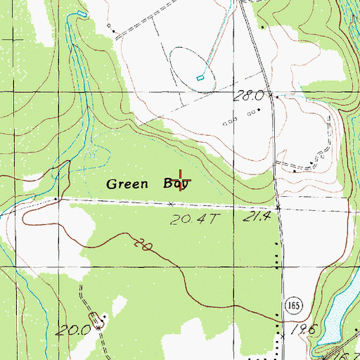 Topographic Map of Green Bay, SC