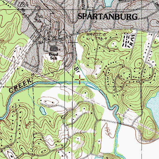Topographic Map of Halfway Branch, SC