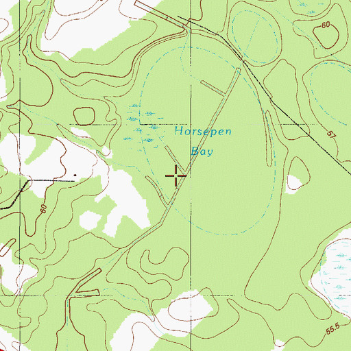 Topographic Map of Horsepen Bay, SC