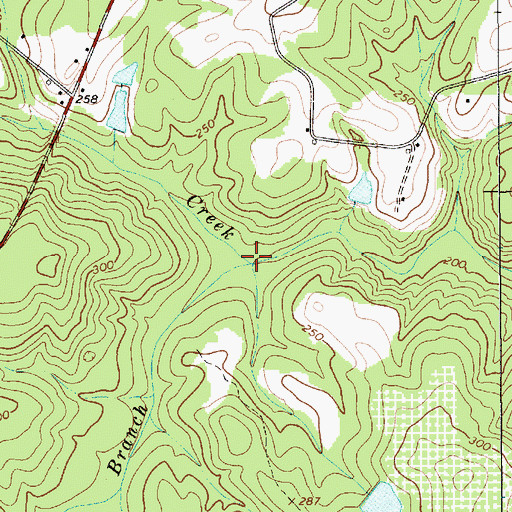 Topographic Map of Horsepen Branch, SC