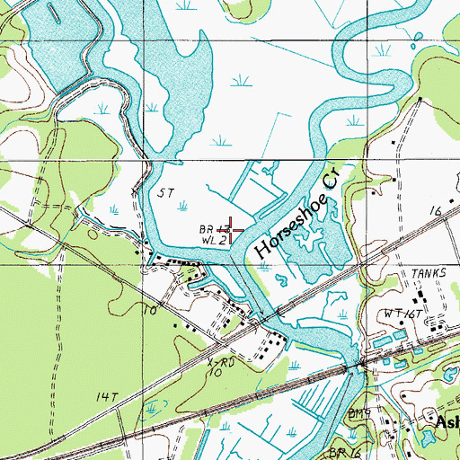 Topographic Map of Horseshoe Creek, SC