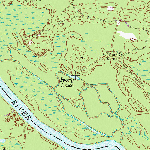 Topographic Map of Ivory Lake, SC